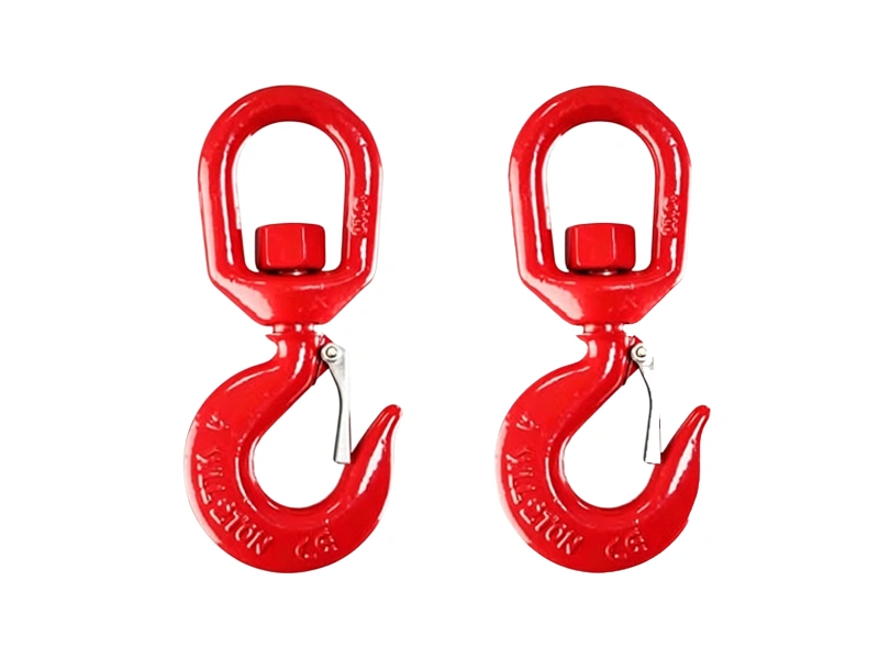 Rotating spiral eye hooks